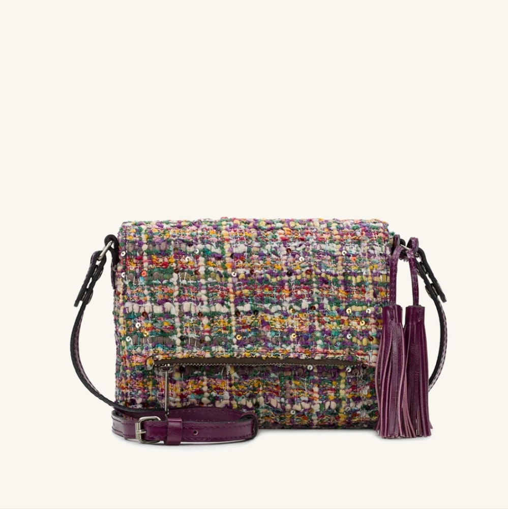 NWT Patricia Nash Corfu Crossbody Sequin Boucle